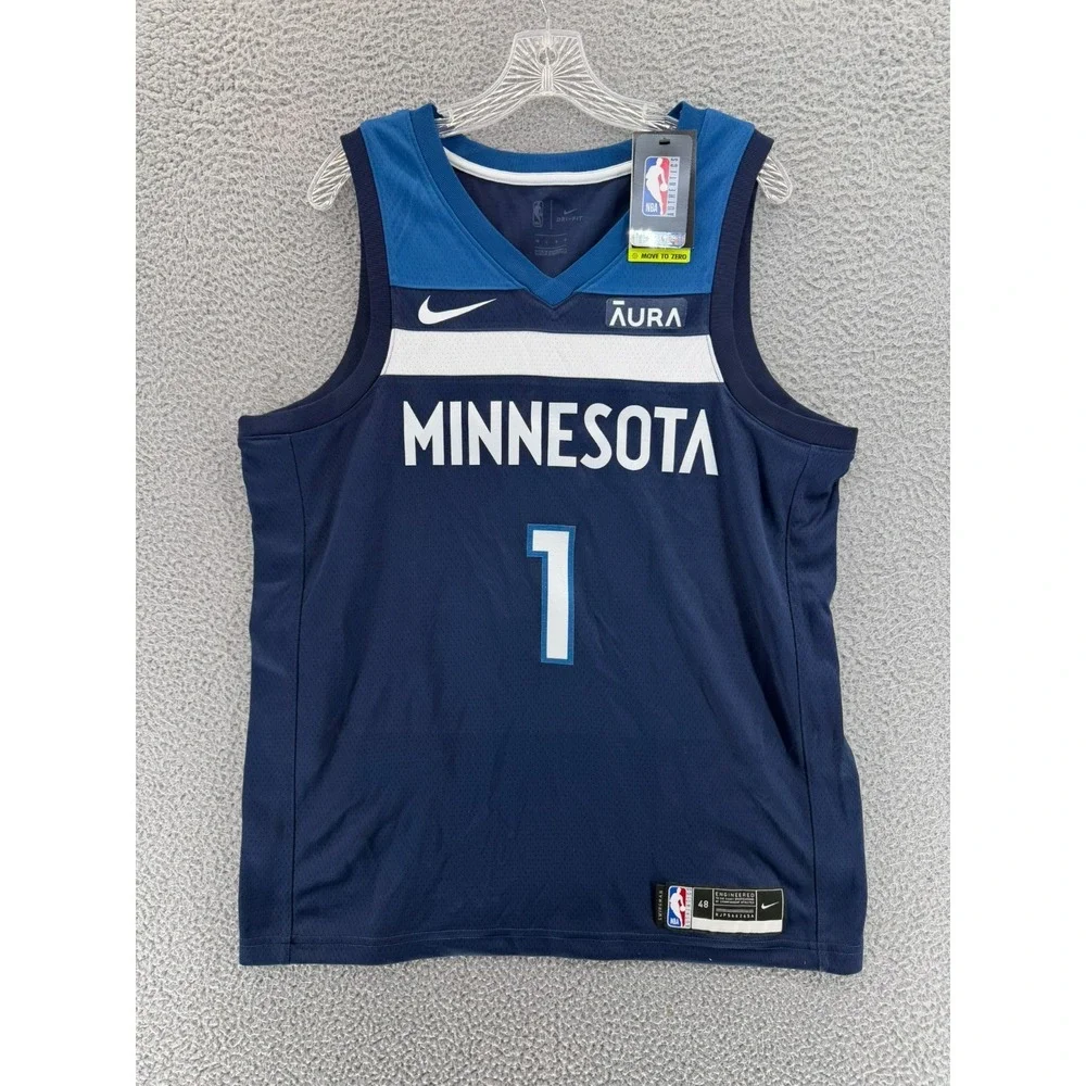 Anthony Edwards Minnesota‎ Timberwolves Nike Icon Edition Swingman Jersey Navy L